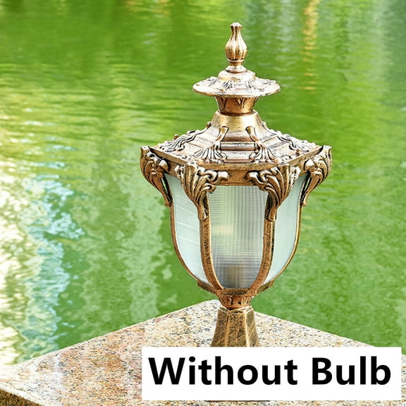 LED Gate Post Light Yard Driveway Fence Outdoor Pillar Column Lamp Waterproof Vintage Outdoor Post Light for Pathway Walkway Waterproof Pole Lamp Pillar Outdoor Patio Driveway Yard Lantern Lamp