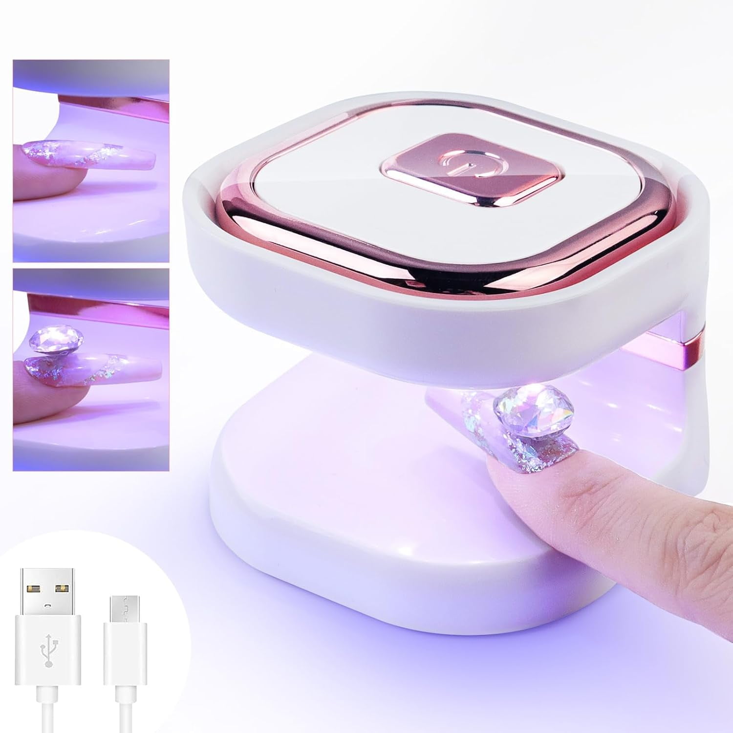 LED Gel Nail Lamp - Small UV Nail Dryer All-round Curing | Quick Drying Gel Lamp, Lightweight Nail Lamp for Nail Polish, Women, Girls Decorhome, 1