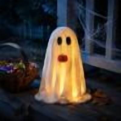 LED Ghost Halloween Decoration, Light Up Ghost Prop Glowing Hanging Ornament Reusable Spooky Party Decor, For Haun*ted Houses Yard Display Porch Decoration Halloween Event Setup