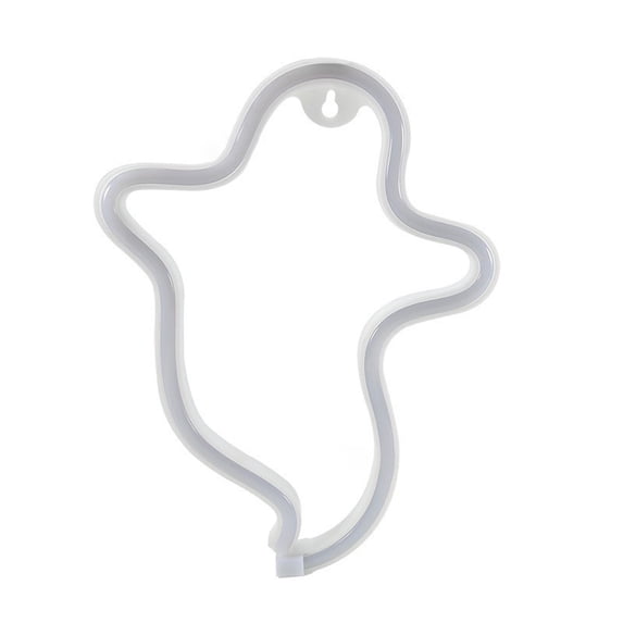 LED Ghost Neon Sign Light – Green Glow Hanging Wall Decor for Halloween Parties, Home, and Night Table