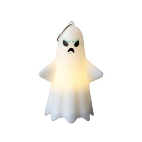 LED Ghost Night Light with Hanging Hook, Multi Expression Halloween Warm Lamp, Glow Spooky Portable Style Lighted Decorations with Lantern, Bedroom Camping Tiered Tray Party Gift
