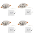 thumbnail image 1 of LED Gimbal Recessed Ceiling Downlight, 3.5 Inch with Driver, 7W, 3000K, Nickel Trim, 1 of 5