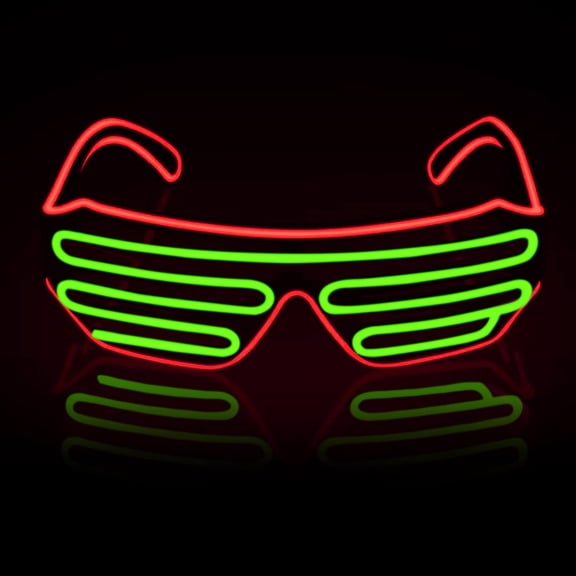 LED Glasses, Light Up Glasses Neon El Wire LED Light Up Eyeglasses Sunglasses Eyewear Light Up El Wire Rave Shutter Glasses