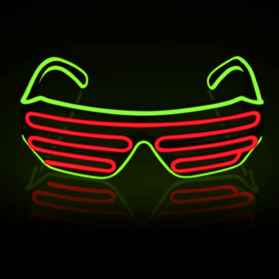 LED Glasses, Light Up Glasses Neon El Wire LED Light Up Eyeglasses Sunglasses Eyewear Light Up El Wire Rave Shutter Glasses