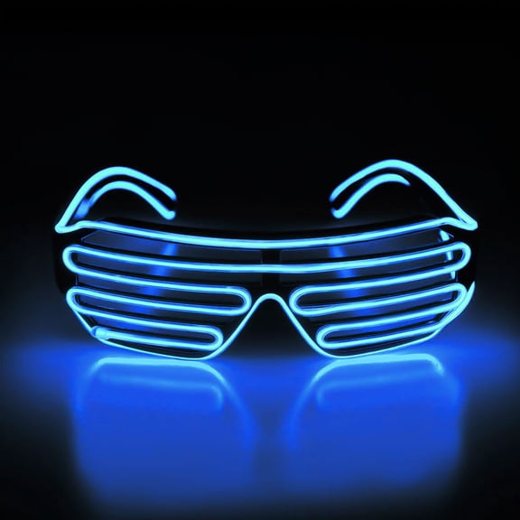 LED Glasses, Light Up Glasses Neon El Wire LED Light Up Eyeglasses Sunglasses Eyewear Light Up El Wire Rave Shutter Glasses
