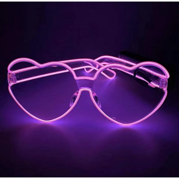 LED Glasses, Light Up Glasses Neon El Wire LED Light Up Eyeglasses Sunglasses Eyewear for Nightclub Battery