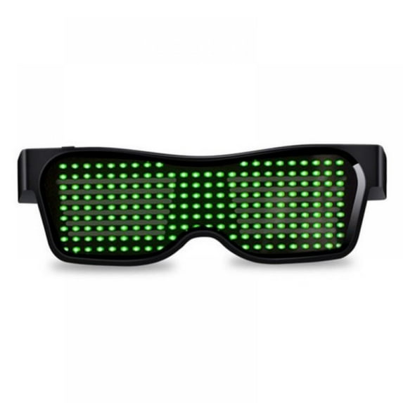 LED Glasses for Parties - Cool Glasses to Display Customized Flashing Messages & Animations via Bluetooth on our App - Light up the Party!
