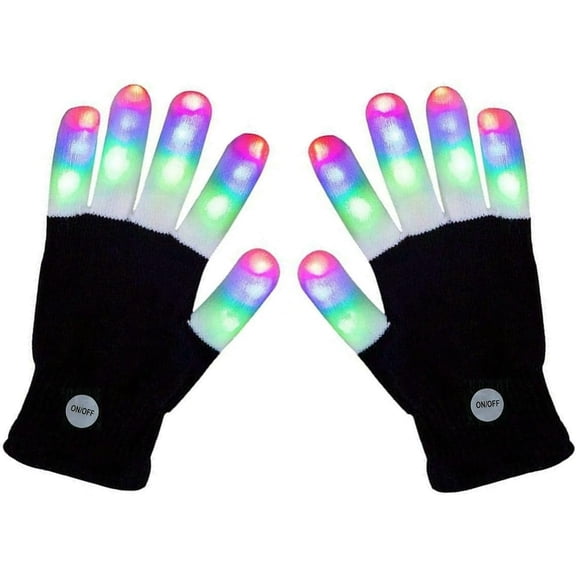 LED Glow Gloves: Flashing Light Show Mittens for Rave & Party Fun