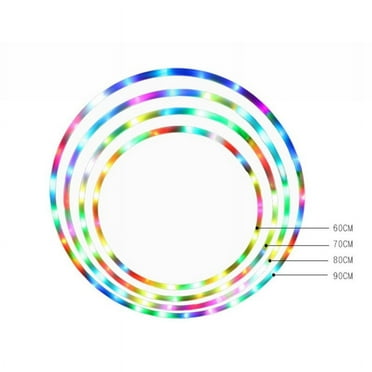 LED Glow Sport Hoops Colorful Fitness Circle Performing Abdominal Fat Loss Light Fitness Equipments Massage Hoop Party Supplies