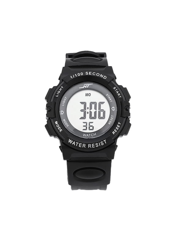 LED Glow, Water Resistant Digital Watch, Multifunctional with Alarm, Stopwatch, Unisex Design, 1 Count