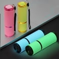 thumbnail image 1 of LED Glow in Dark Flashlights, Pack Rubber Coated Flashlights with Straps, Portable Lights for Camping, Hiking, Indoor, Assorted Colors, 1 of 4