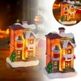thumbnail image 1 of LED Glowing Christmas Cottage,Christmas Decorations Resin Snow Village Desktop Ornament with Warm White Light, Night Light for Holiday Decor, Shelf Table Display, and Festive Home Centerpiece, 1 of 4