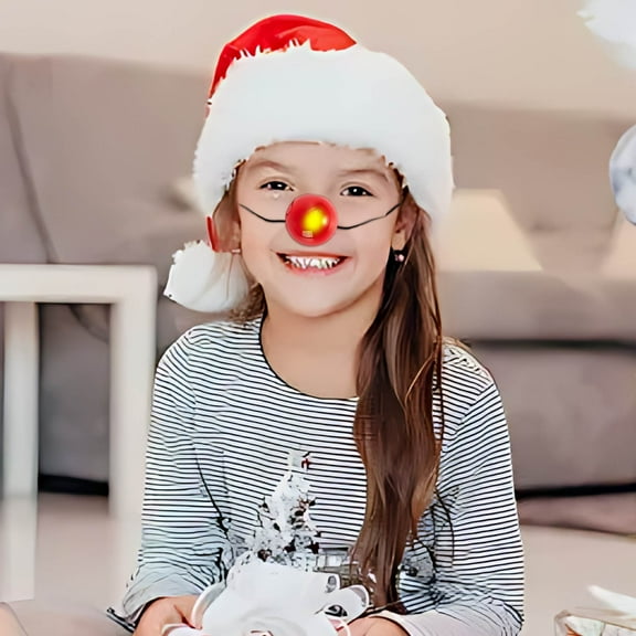 LED Glowing Clown Nose - Soft Sponge Foam Halloween Christmas Party Prop, Durable Costume Accessory for Cosplay, Circus, Klds & Adult Events