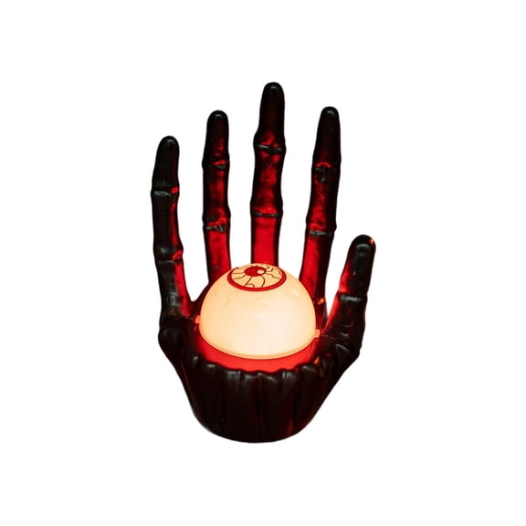 LED Glowing Skeleton Hand Lamp - Realistic Scary Halloween Decoration for Indoor Outdoor Party Desk