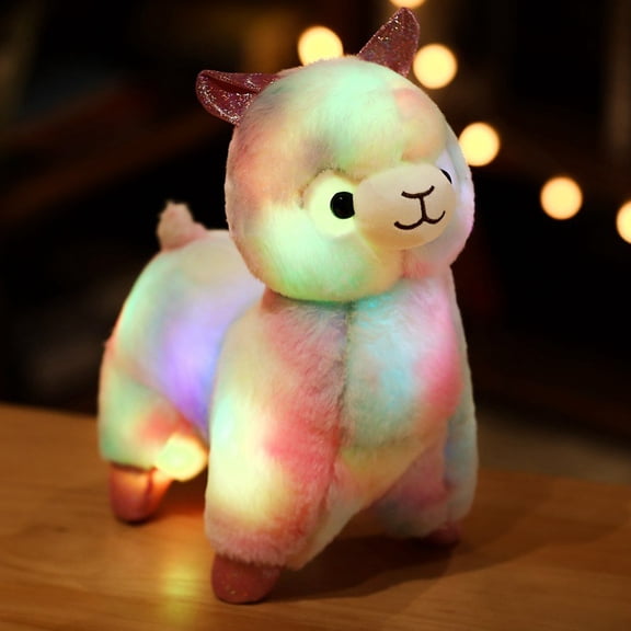 LED Glowing Stuffed Toy for Children - Soft Cuddly Plushie with Multicolored Lights, Auto-Shutoff, Gift for Christmas Birthday Bedroom Decor, 12 Inches Tall