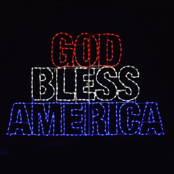 LED God Bless America - Brite Ideas Decorating