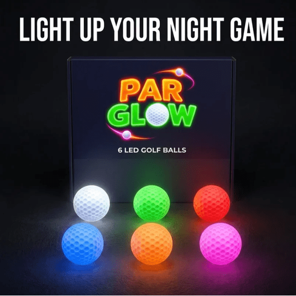 LED Golf Balls 6 Pack Impact Activated LED Glow Golf Balls for Night Golf Twilight Driving Range Golf Practice Multicolor Light Up Golf Balls Gift for Golfers
