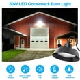 thumbnail image 1 of LED Gooseneck Barn Light, 50W 5000K Daylight 6500LM Dusk to Dawn Outdoor Farmhouse Wall Mount Light with Photocell,400W MH/HPS Equiv,Swivel Head LED Wall Lantern Light for Porch Yard Street, 1 of 6