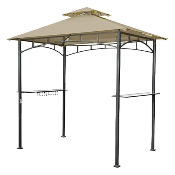 LED Grill Gazebo Canopy Replacement - RipLock 350 - L-GG001PST-F - Beige