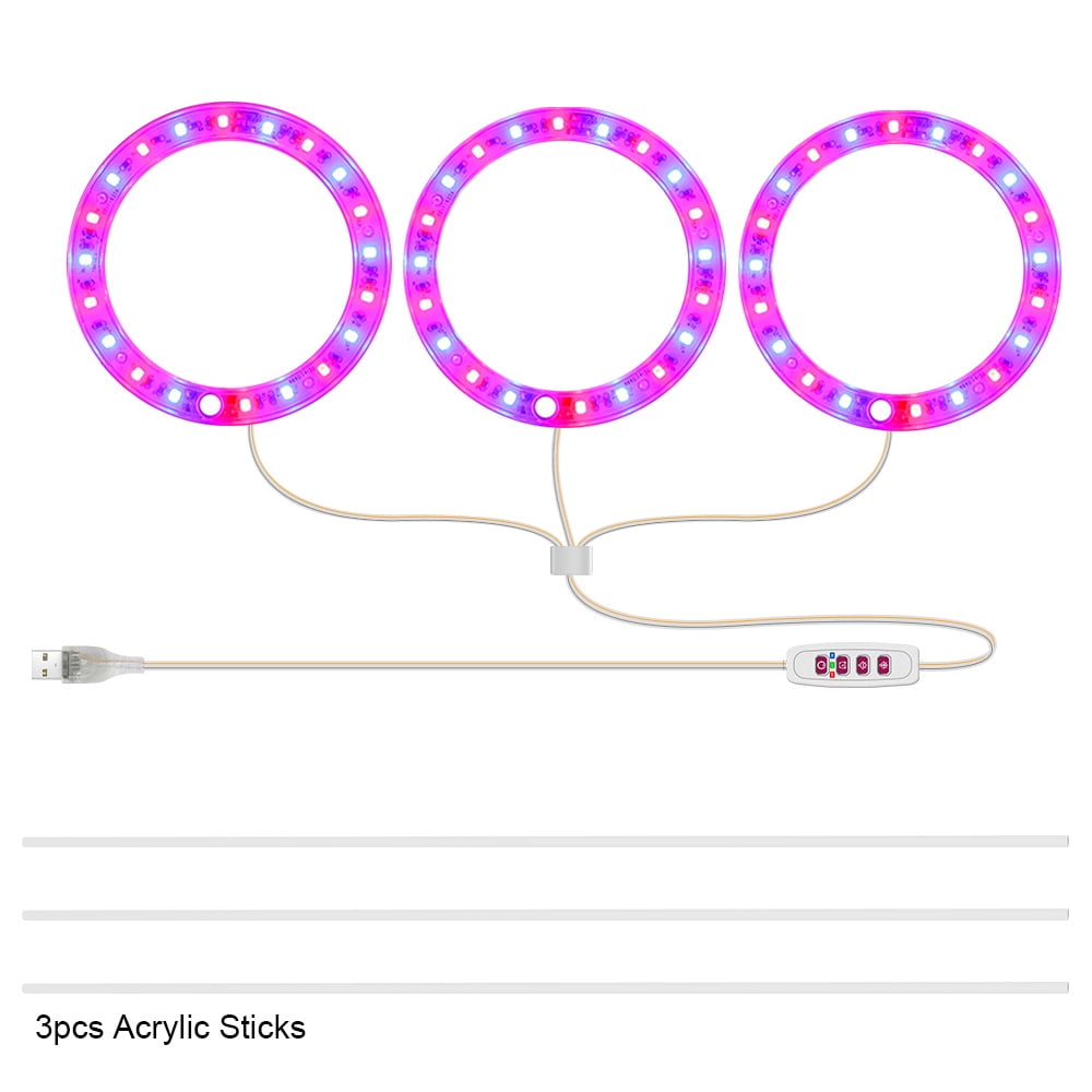 LED Grow Light for Indoor Plants, Full Spectrum USB Plant Lights with 8 ...