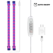 Somnr LED Grow Light Strip, Full Spectrum Auto on&off Every Day Grow Light with 48 LEDs 4 Dimmable Levels for Indoor Plants