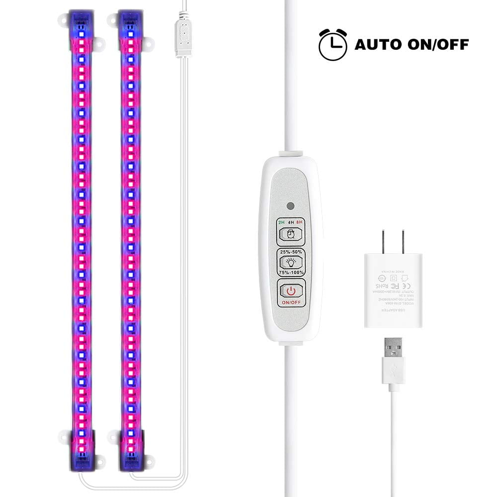 LED Grow Light Strip, Full Spectrum Auto On&Of