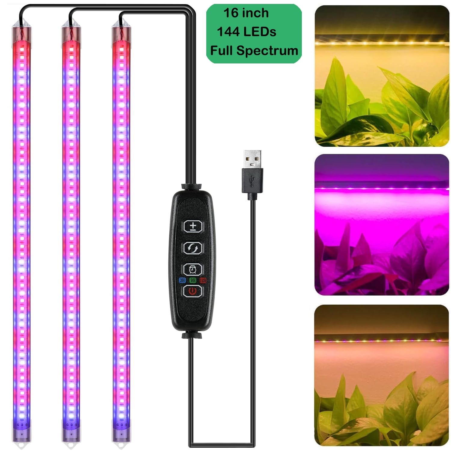 LED Grow Light Strips, Grow Lights for Indoor Plants Full Spectrum ...