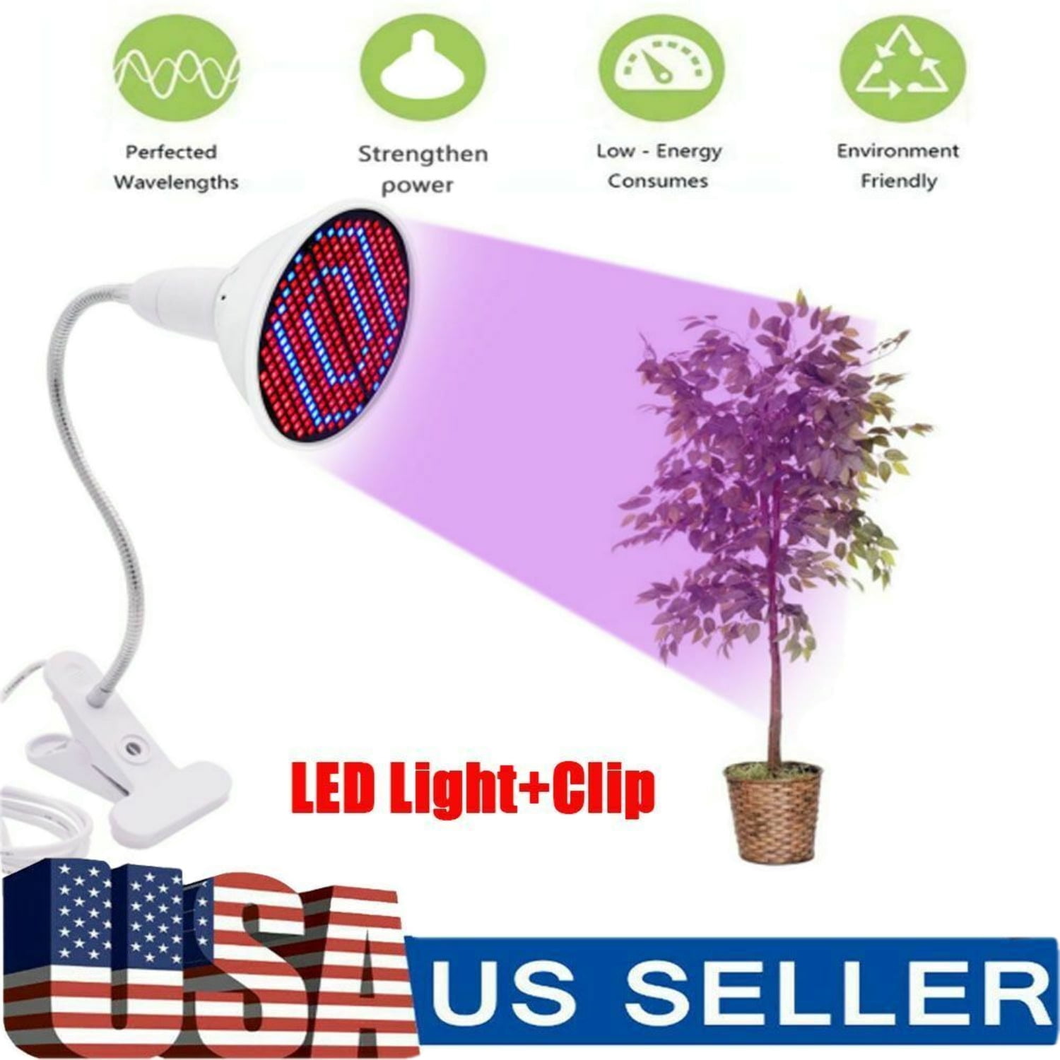 LED Grow Light UV IR Growing Lamp for Indoor Hydroponic Plant with Desk