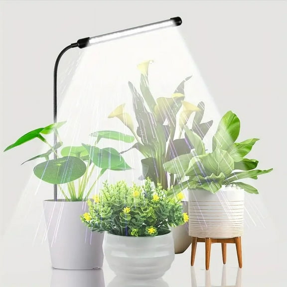 LED Grow Lights for Indoor Plants, 80W Full Spectrum Plant Lights with Auto on/off 4/8/12H Timer, 10 Dimmable Brightness  With Flexible Gooseneck, USB Powered, Foldable Design