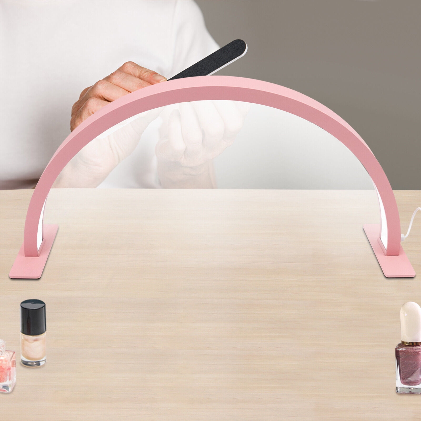 LED Half Moon Light, Half Moon Desk Lamp for Nail Art Aluminum Alloy ...