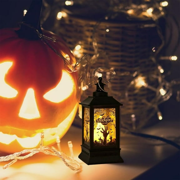 LED Halloween Lights Halloween Portable Lantern Candle For Indoor And Outdoor Halloween Party Garden Supplies