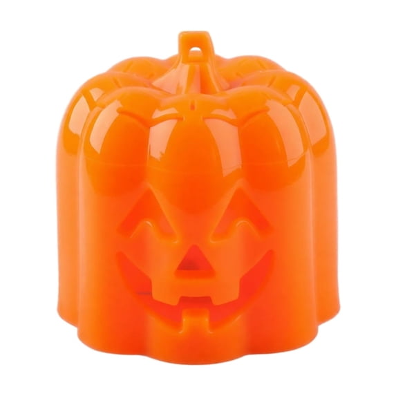 LED Halloween Pumpkin Decorations, Glowing Jack-o'-Lantern Tabletop Decor with Hanging Loop, Mini Orange Pumpkin Light for Halloween Party Table, Home and Indoor Displays