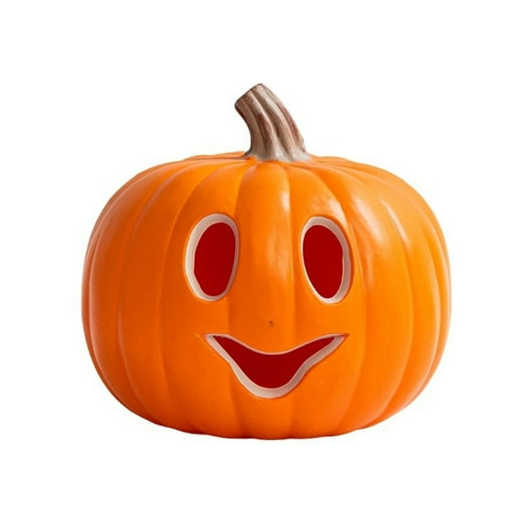 LED Halloween Pumpkin Lantern Decor - Battery Operated Light Up Jack O Lantern for Indoor Outdoor Party, Yard, Porch - Spooky Hollow Pumpkin with Bright LED Lights - Durable PE Holiday Decoration