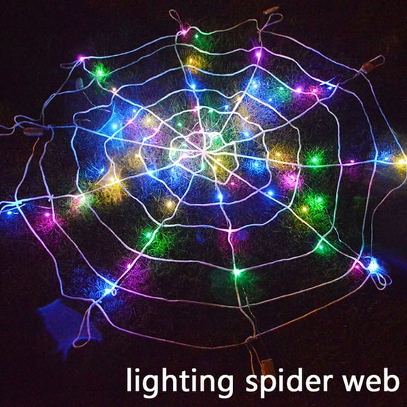 LED Halloween Spider Web for House Yard Garden Indoor and Outdoor DEcor
