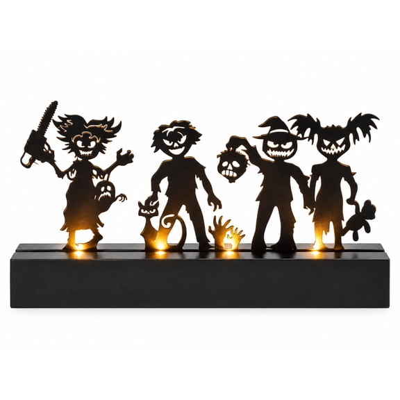 LED Halloween Table Decor Light Metal gothic Figure Lamp