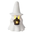 thumbnail image 1 of LED Halloween Tabletop Ornament Set | Oimcto Light-Up Pumpkin Figurines with Warm Glow for Mantel, Shelf & Tray Display - Ghost Lantern, 1 of 9