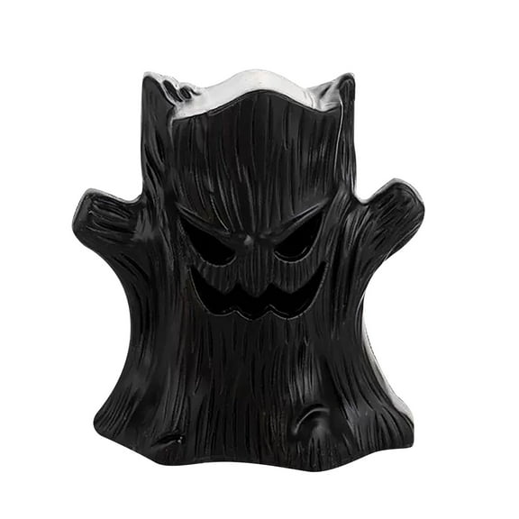 LED Halloween Tree Decor Glowing Spooky Lighted Tabletop Decoration for Haunted House,Party, Home, Office Fireplace - Ghostly Black Halloween Tree Ornament for Indoor/Outdoor Decor
