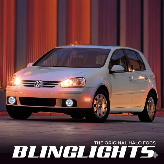 LED Halo Angel Eye Fog Lamps For 2007 2008 2009 Volkswagen Rabbit 07 08 light vw