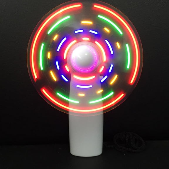 LED Handheld Mini Fan with Multiple Flash Colors - Quiet & Portable, Perfect Gift Idea