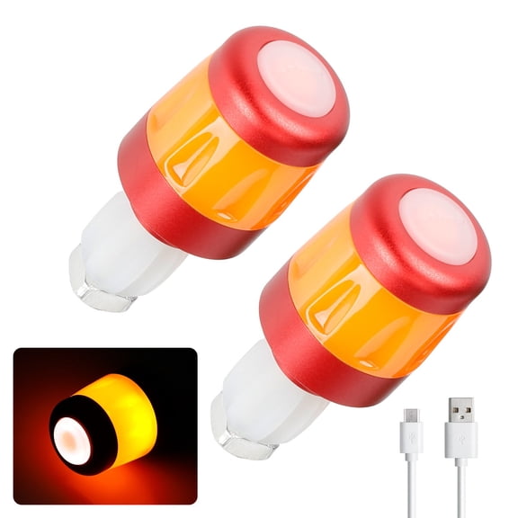 LED Handlebar Light, Scooter Turn Signals Electric Bicycle Indicator Plugs, High Brightness Rechargeable Waterproof Safety Lamp for Commuters Cyclists Night Riding Daily Traffic Safety