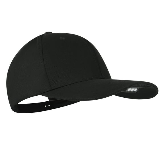 LED Hat with Lights, Baseball Cap with Light Built in, LED Cap Visor Light with Bright Headlight, Suitable for Outdoor Camping Night Fishing, Mountain Climbing, Night Riding/Hiking (Black)