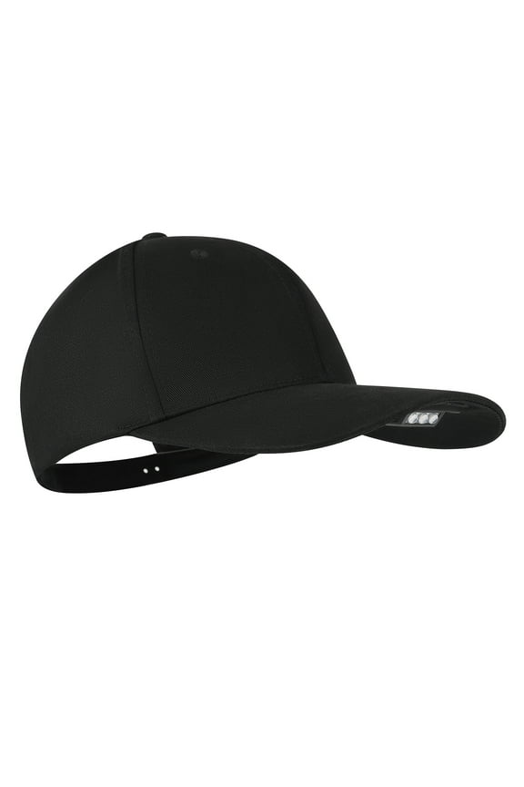 LED Hat with Lights, Baseball Cap with Light Built in, LED Cap Visor Light with Bright Headlight, Suitable for Outdoor Camping Night Fishing, Mountain Climbing, Night Riding/Hiking (Black)