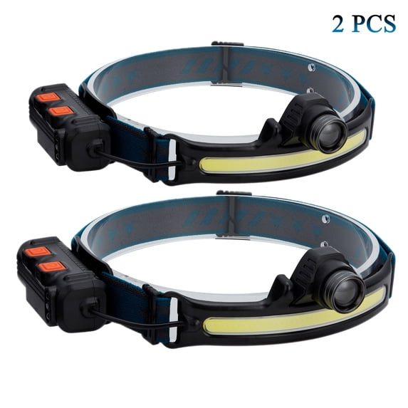 LED Head Lamp for Adults & Kids with Adjustable Headband, Pack of 1-2 Outdoor Flashlight Headlamps, 1000LM 270 Degree Wide-Beam USB Rechargeable Head Light For Hiking & Camping Gear