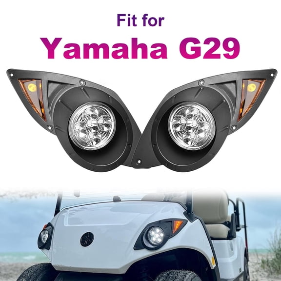 Golf Cart Headlight Kit for Yamaha Drive G29 (2007-2016) 12V Street Legal Front Lights Kit Compatible for Gas and Electric Models