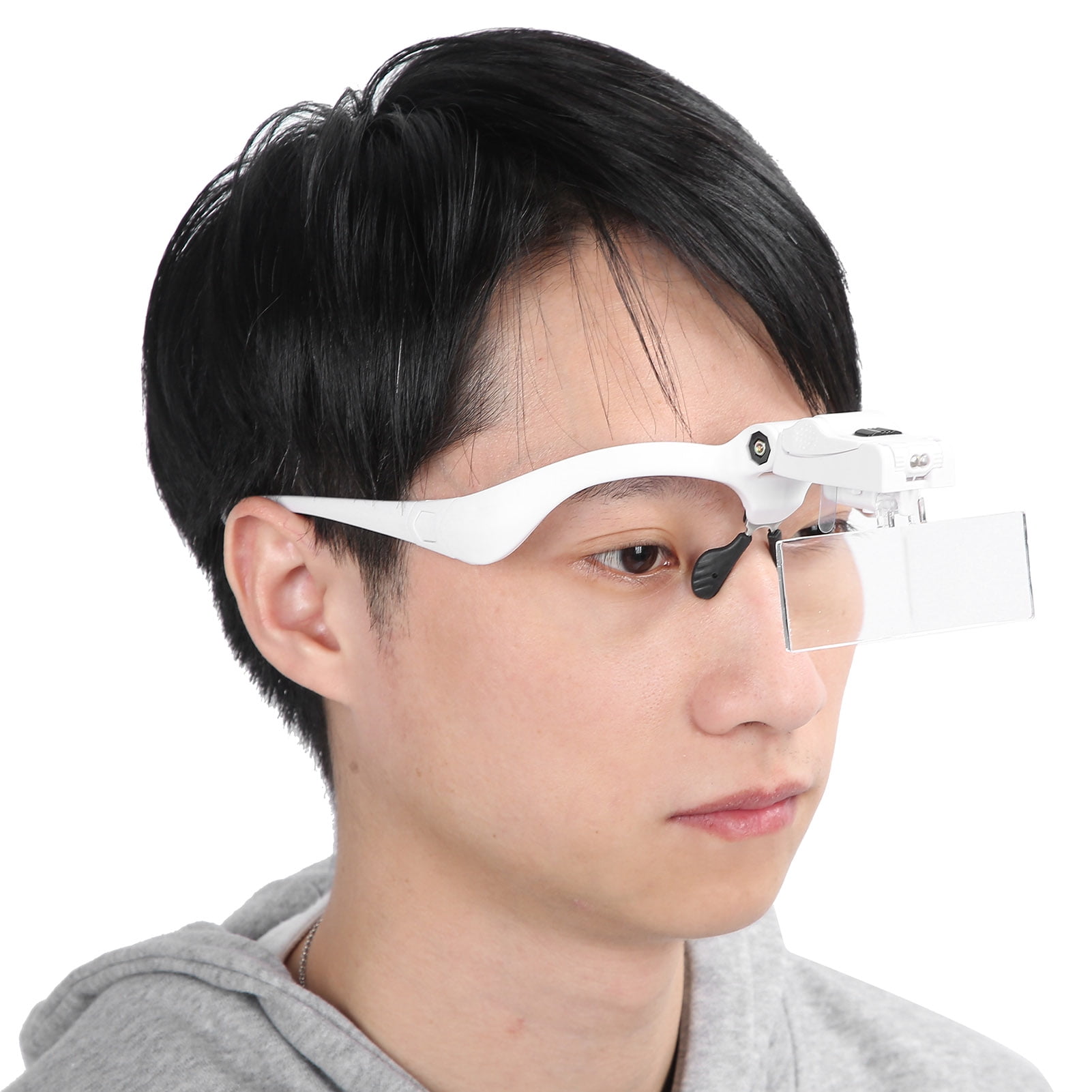 LED Head Loupe, 5 Lens Head Loupe Head Magnifying Glass Headmounted