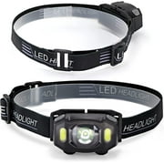LED Headlamp Flashlight 1 Pack   4 Modes Shockproof IPX4 Waterproof Head lamp with Adjustable Led Headband   Super Bright 120 Lumen