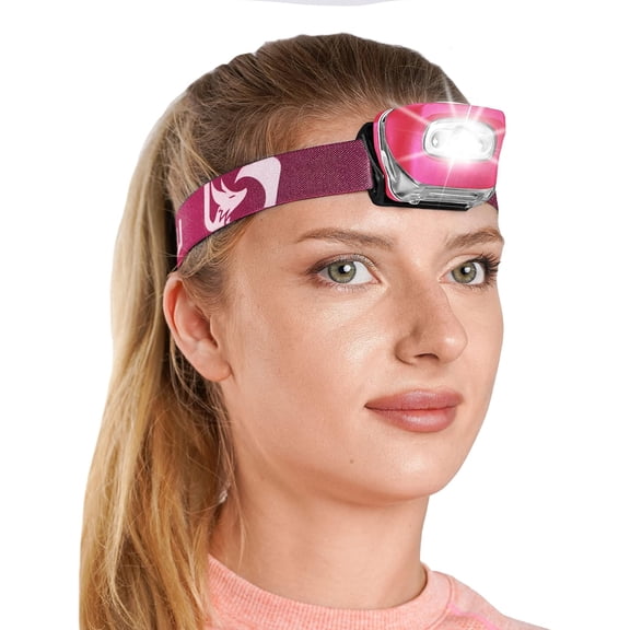 Headlamp Flashlight for  & , Running, Camping, Hiking  Lamp with White & Red Light, Comfortable Headband, Lightweight & , 3 AAA