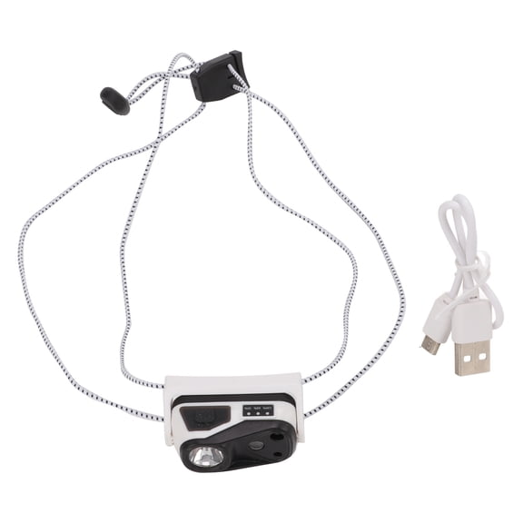 LED Headlamp IPX5 Waterproof Motion Sensor USB Charging Adjustable Mini Head Light for Fishing Running