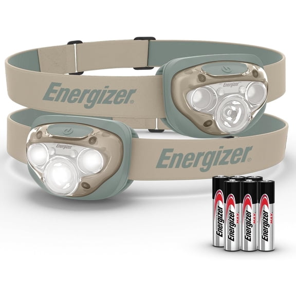 LED Headlamp PRO (2-Pack), IPX4 Water Resistant Headlamps, High-Performance Head Light for Outdoors, Camping, Running, Storm, Survival LED Light for Emergencies (Batteries Included)