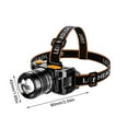 thumbnail image 1 of LED Headlamp, Rechargeable Headlight, Adjustable Zoom Outdoor Work Light, Strong Brightness Aluminum Alloy Durable Waterproof, 1 of 4
